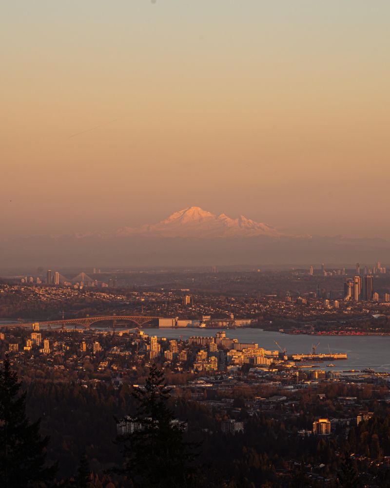 Mount Baker over the city