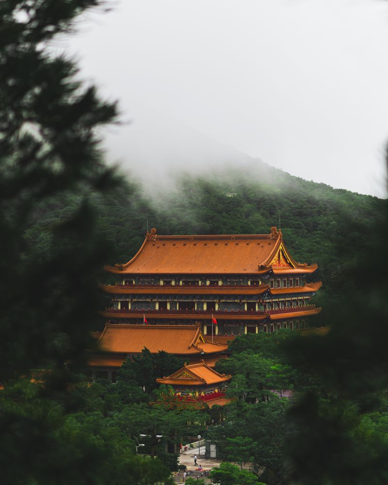 Temple in the mist