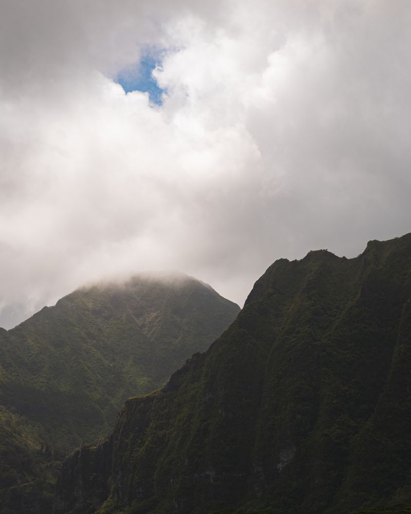 Ridge under cloud