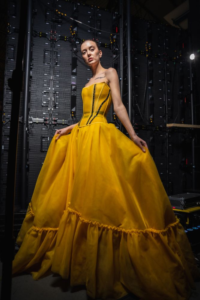 Yellow gown