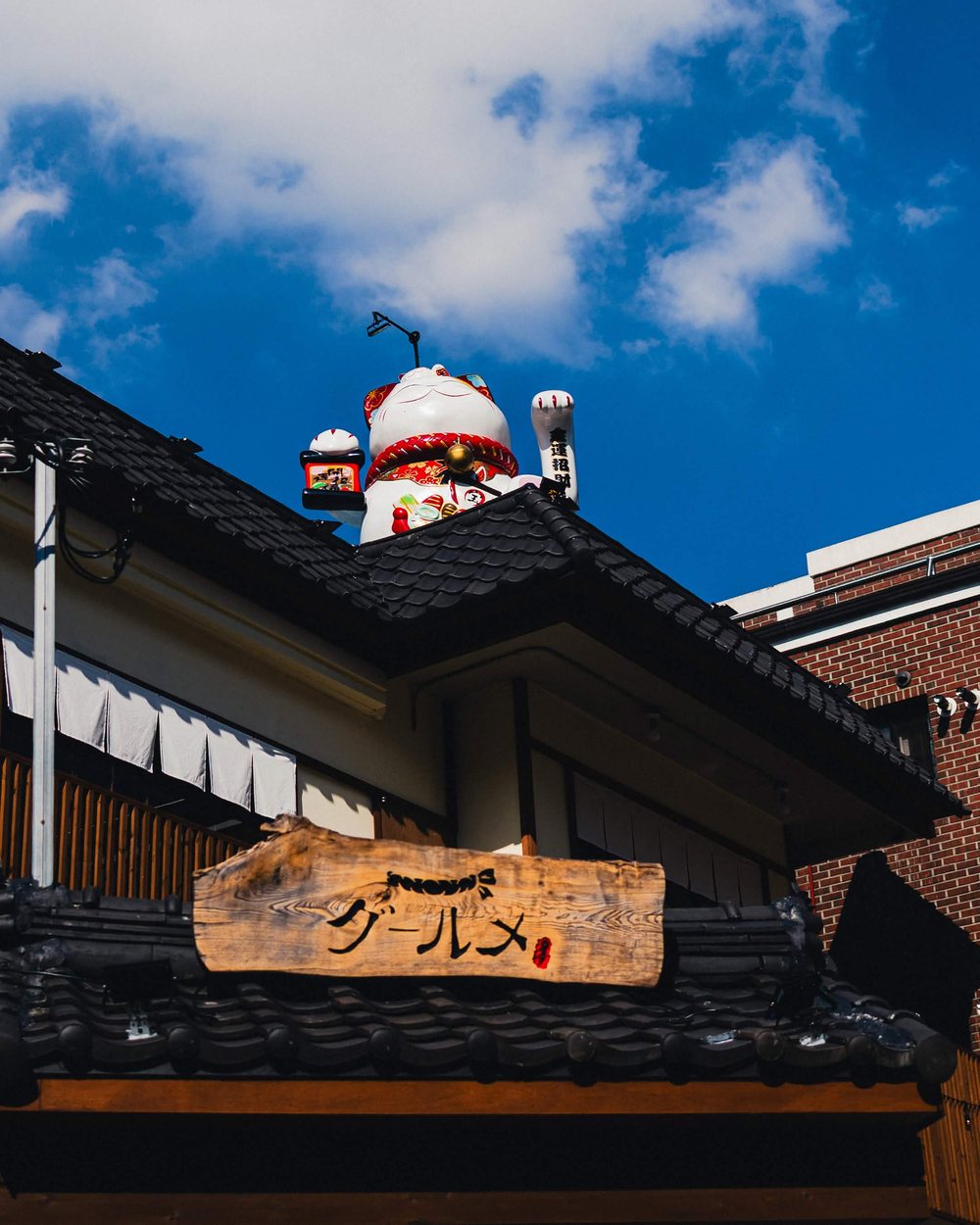 Maneki on the roof